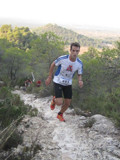 David en la primera subida de la carrera