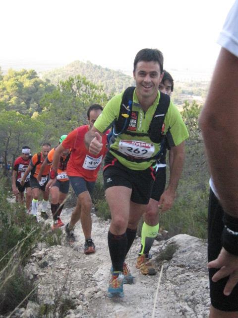 Ricardo Palero en la  subida del "alt dels tres pinets"