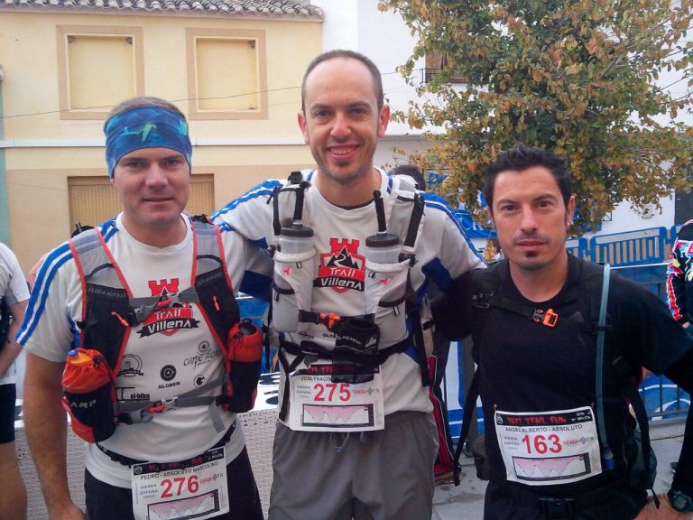 Pedro, José Francisco y Ángel antes de darse la salida