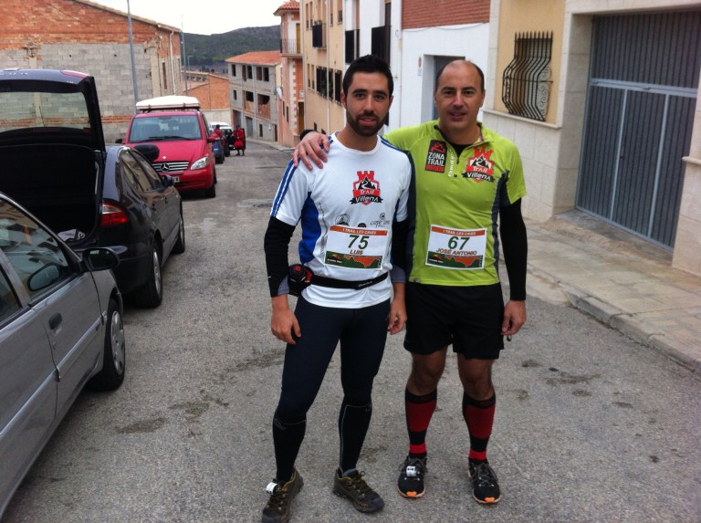 Luis y José Antonio momentos antes de iniciarse la carrera