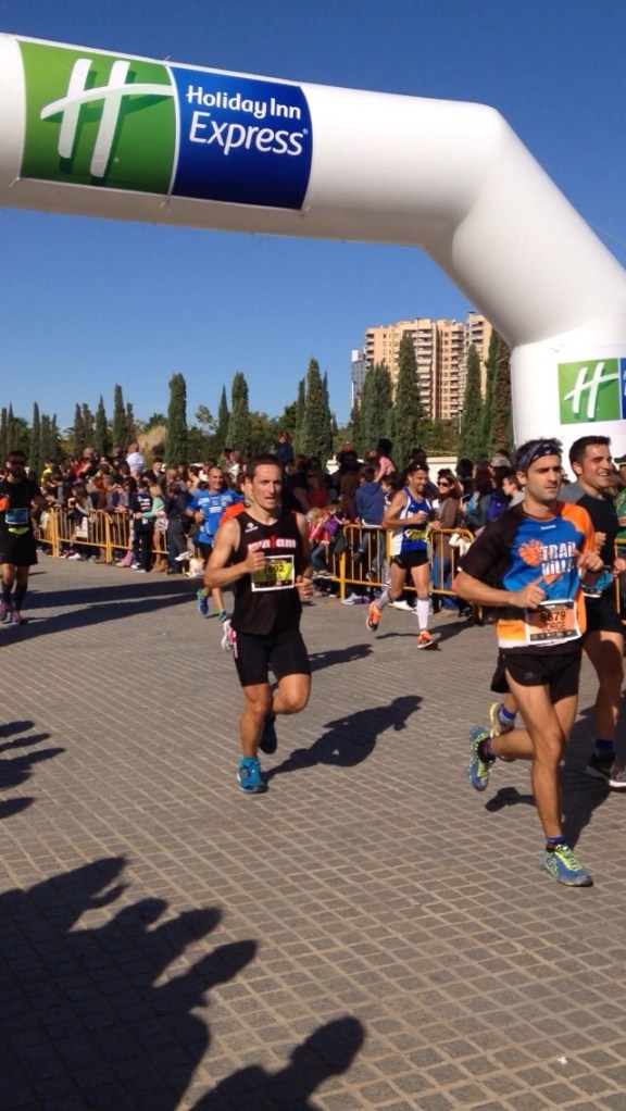 Sebastián Soriano en pleno esfuerzo durante el desarrollo del maratón