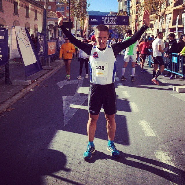Sebastián Soriano en la media maratón de Alcoy