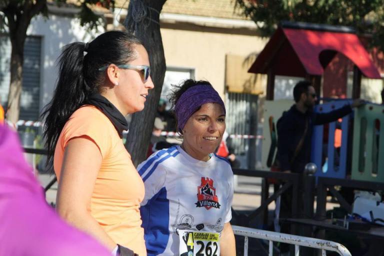 Quina Amorós, tras cruzar la línea de meta