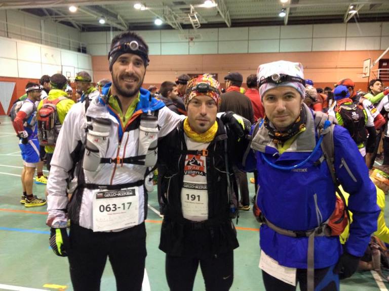 Rober, Ángel Alberto y Tony antes de darse la salida