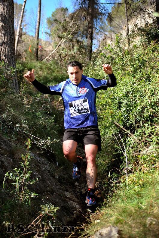 Ángel Alberto Pérez en la última bajada muy técnica