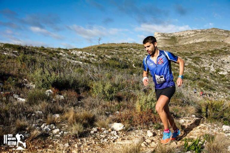 Jorge Máñez durante la subida a la Sierra de Rótova