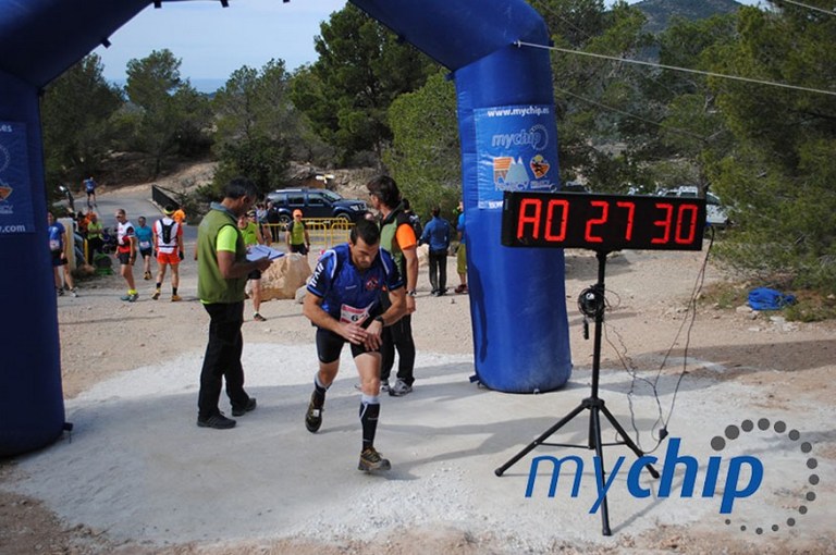 Raúl Domene iniciando la cronoescalada