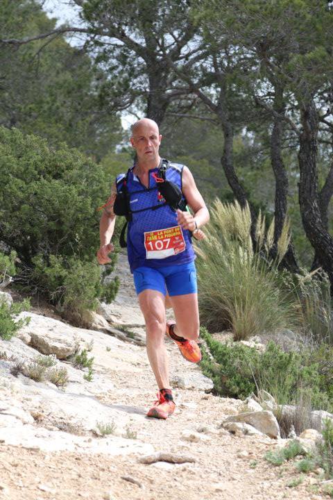 Jero Hernández durante el descenso del Capurutxo