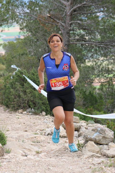 Kina Amorós durante la carrera de 26 km