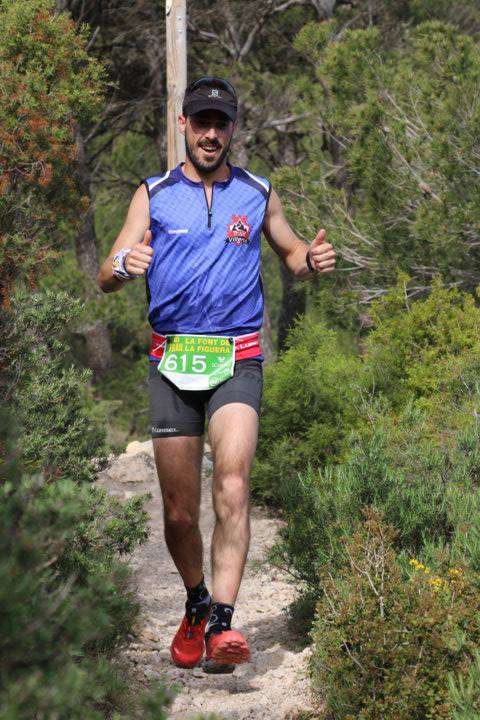 Rober Martínez durante la carrera de 14 km