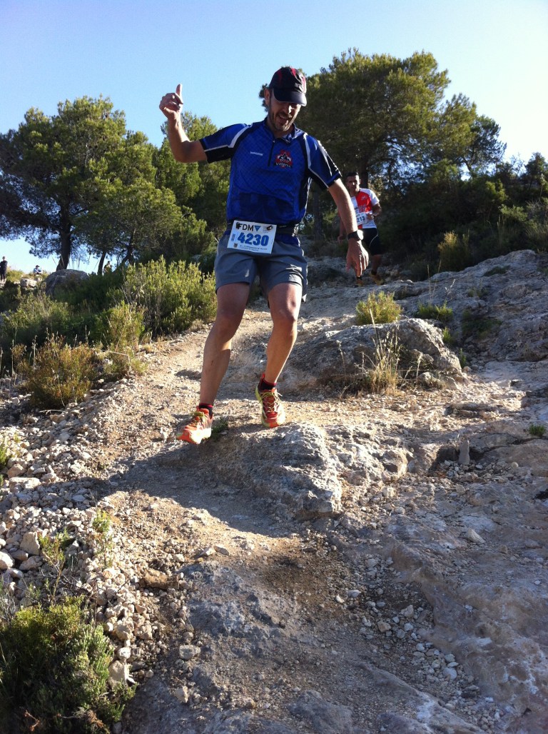 José Francisco Giménez durante el descenso a "Las Cruces"