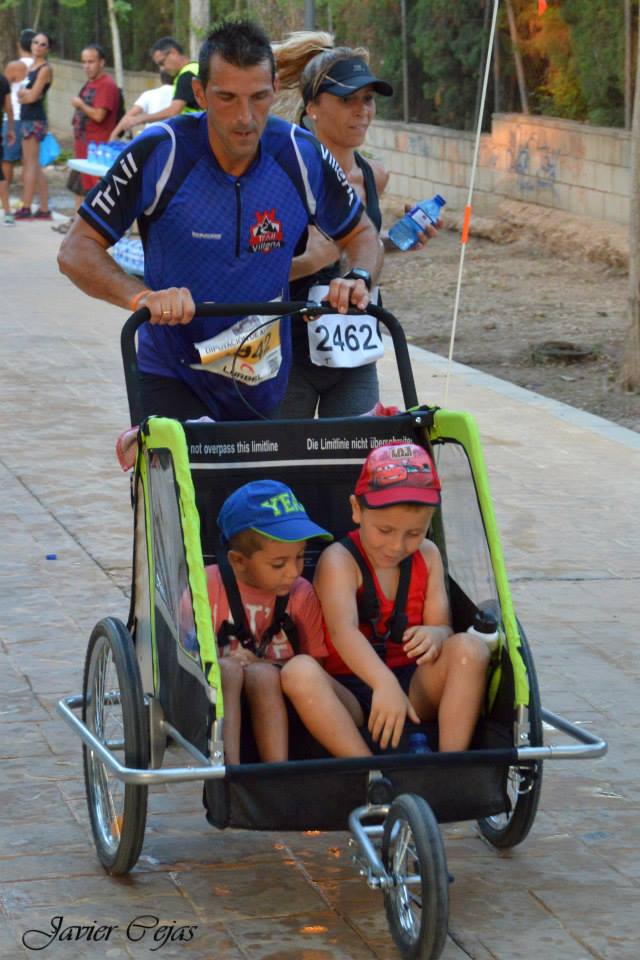 Raúl Domene disfrutando de la carrera junto a su familia