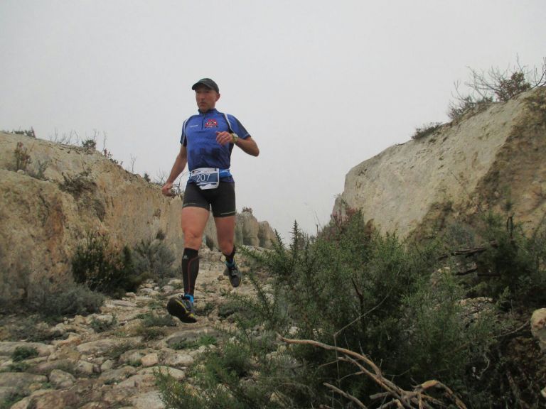 Emilio Alcaráz durante un descenso