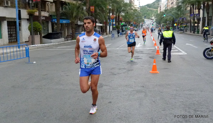 Jorge durante el desarrollo de la carrera de 10 km