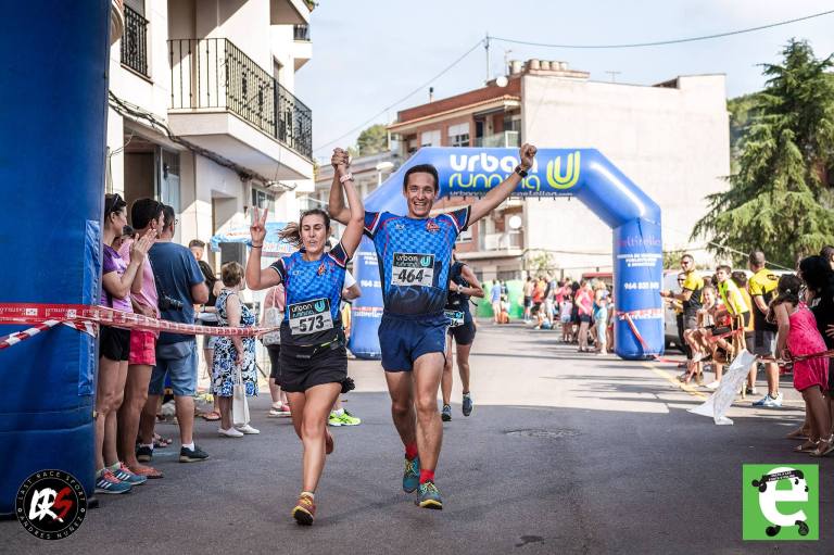 Lluna y Seba entrando en meta