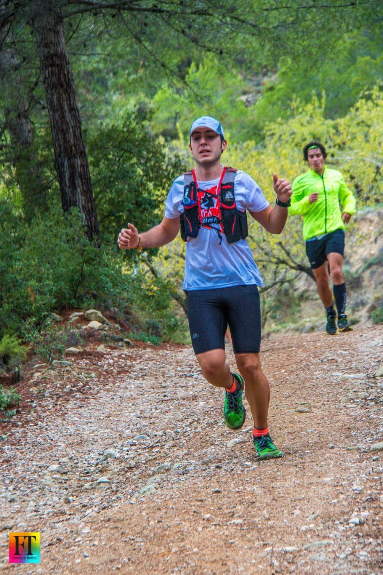 Carlos durante la carrera