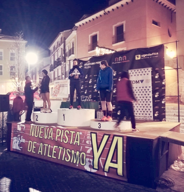 María Ángeles Gabaldón en el podio