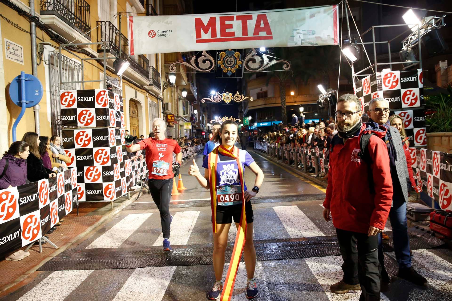 María Ángeles tras ganar la carrera